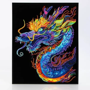 Kit Diamond Dotz fond noir suédine – Dragon fluorescent Satisfait Ou Remboursé