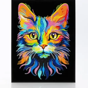 Kit Diamond Dotz fond noir suédine – Le Chat arc-en-ciel Garantie Incluse