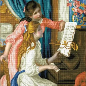 Kit DIAMOND DOTZ® La fille au piano (Renoir) Livraison Mondiale