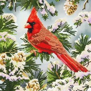 Kit DIAMOND DOTZ® Oiseau Cardinal de bonne fortune Commander Maintenant