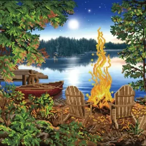 Kit DIAMOND DOTZ® Veillée nocturne au bord du lac Prix Promo