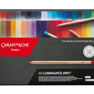 BOITE DE 40 CRAYONS LUMINANCE 6901 CARAN D'ACHE Fait Main