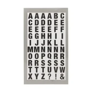 AUTOCOLLANTS LETTRE NOIRE CARRE Gros Lot