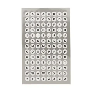 AUTOCOLLANTS LETTRES BLANCS RONDS Super Prix